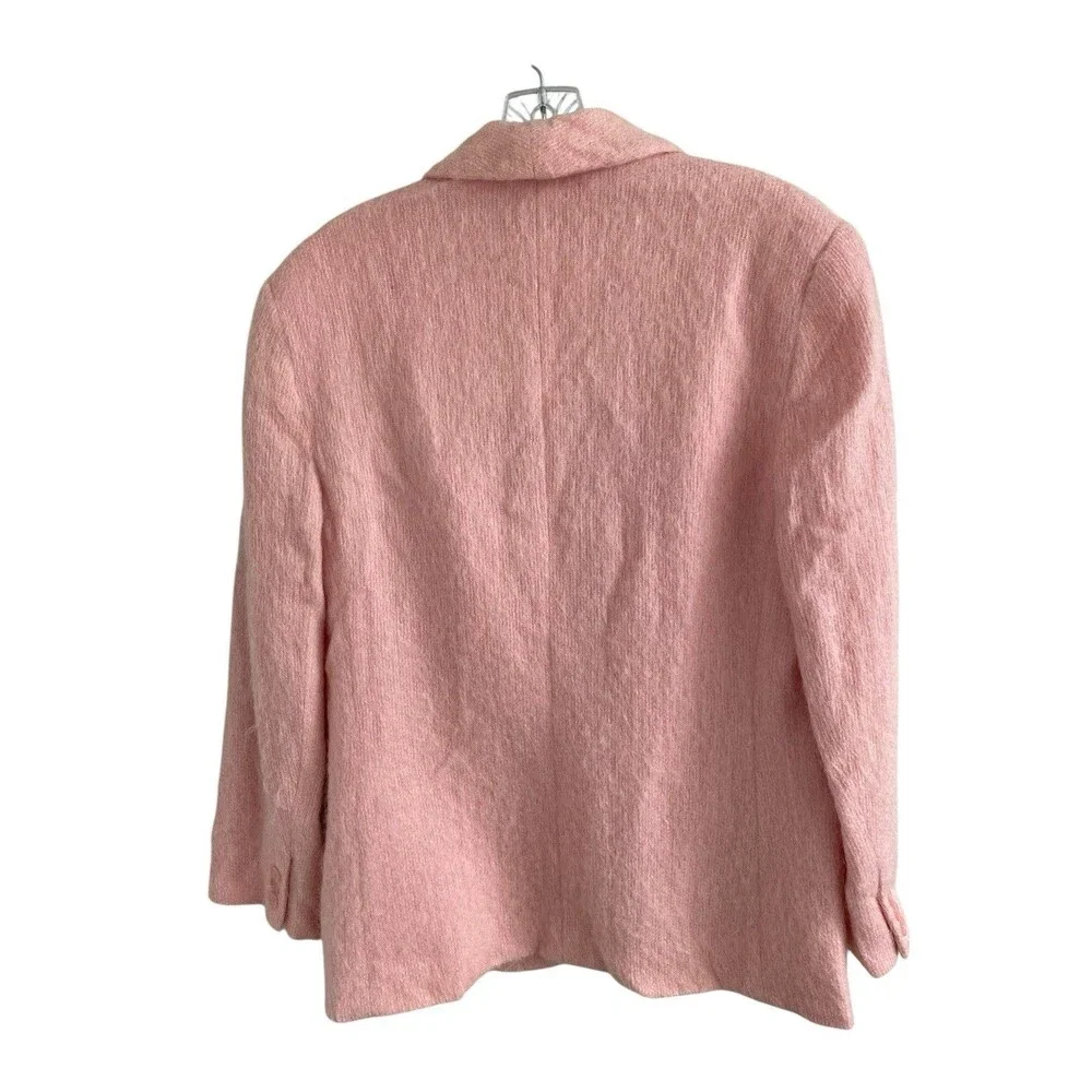 Vintage Appleseeds Mohair jacket Coat pink Barbiecore Blazer women’s Size 14 - Picture 2 of 6